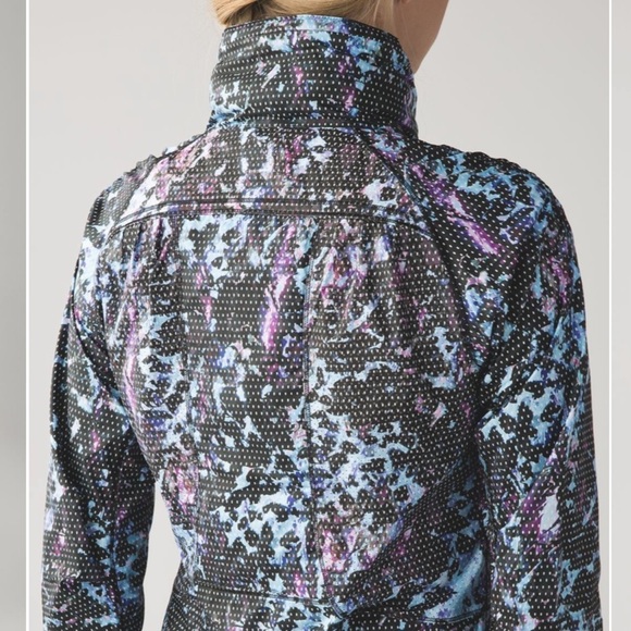 Lululemon Back Pack It Jacket‎ Floral Sport Tranquil Blue Multi Size 2 - Picture 5 of 13